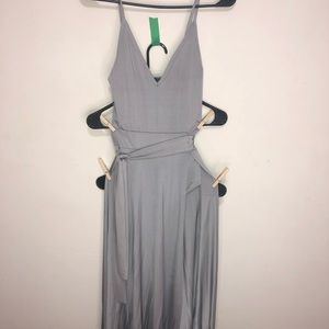 Sliver floor length dress